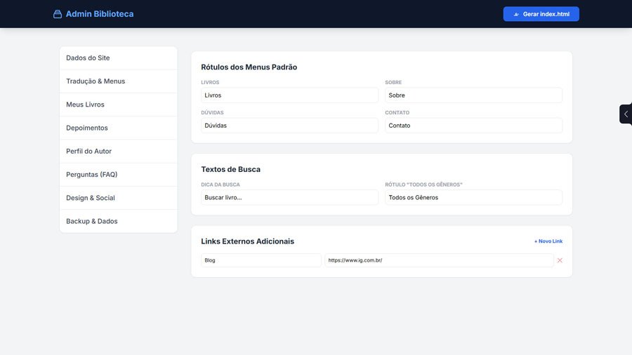 Menus externos